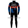Completo Maglia ML + Pantaloncino con bretelle ML 2022 Baloise-Trek Lions Blue Rosso Nero